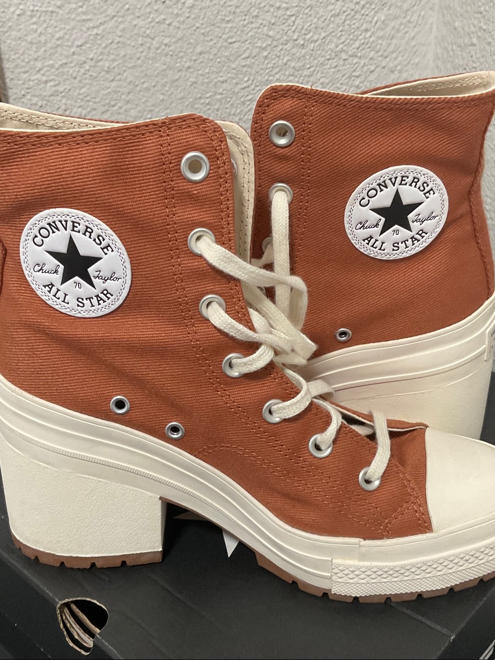 Terra Cotta Heeled Chucks